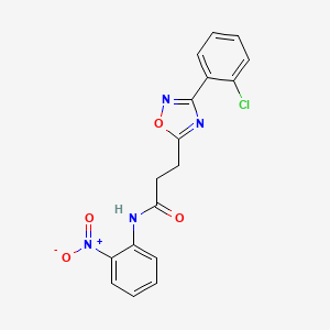 molecular formula C17H13ClN4O4 B4192216 3-[3-(2-chlorophenyl)-1,2,4-oxadiazol-5-yl]-N-(2-nitrophenyl)propanamide 