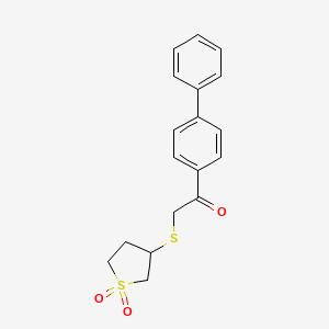 1-(4-biphenylyl)-2-[(1,1-dioxidotetrahydro-3-thienyl)thio]ethanone