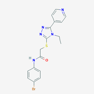 N-(4-bromophenyl)-2-{[4-ethyl-5-(4-pyridinyl)-4H-1,2,4-triazol-3-yl]sulfanyl}acetamide
