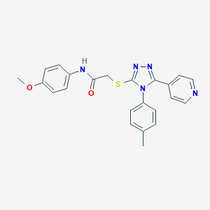 N-(4-methoxyphenyl)-2-{[4-(4-methylphenyl)-5-(4-pyridinyl)-4H-1,2,4-triazol-3-yl]sulfanyl}acetamide