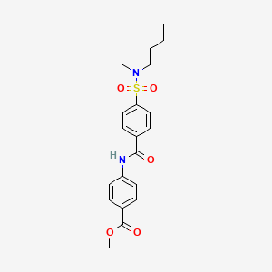 molecular formula C20H24N2O5S B4192272 methyl 4-[(4-{[butyl(methyl)amino]sulfonyl}benzoyl)amino]benzoate 
