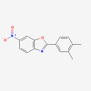 molecular formula C15H12N2O3 B4192274 2-(3,4-dimethylphenyl)-6-nitro-1,3-benzoxazole 