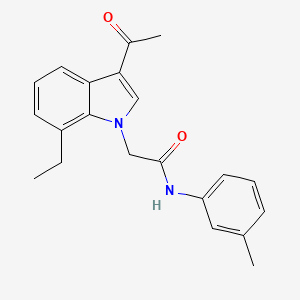 molecular formula C21H22N2O2 B4192279 2-(3-acetyl-7-ethyl-1H-indol-1-yl)-N-(3-methylphenyl)acetamide 