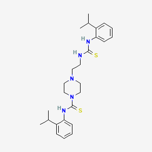 molecular formula C26H37N5S2 B4192302 N-(2-isopropylphenyl)-4-[2-({[(2-isopropylphenyl)amino]carbonothioyl}amino)ethyl]-1-piperazinecarbothioamide 