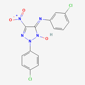 molecular formula C14H9Cl2N5O3 B4192320 N-(3-chlorophenyl)-2-(4-chlorophenyl)-5-nitro-2H-1,2,3-triazol-4-amine 3-oxide 