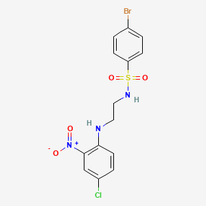 molecular formula C14H13BrClN3O4S B4192329 4-bromo-N-{2-[(4-chloro-2-nitrophenyl)amino]ethyl}benzenesulfonamide 