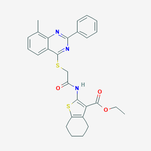 molecular formula C28H27N3O3S2 B419235 Ethyl cetamide 