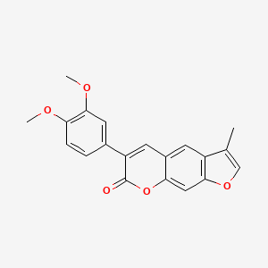 molecular formula C20H16O5 B4192354 6-(3,4-dimethoxyphenyl)-3-methyl-7H-furo[3,2-g]chromen-7-one 