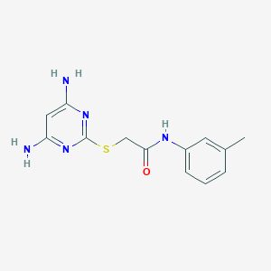 molecular formula C13H15N5OS B419236 2-(4,6-Diamino-pyrimidin-2-ylsulfanyl)-N-m-tolyl-acetamide 