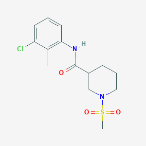 molecular formula C14H19ClN2O3S B4192366 N-(3-chloro-2-methylphenyl)-1-(methylsulfonyl)-3-piperidinecarboxamide 
