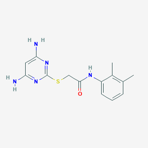 molecular formula C14H17N5OS B419237 2-[(4,6-diamino-2-pyrimidinyl)sulfanyl]-N-(2,3-dimethylphenyl)acetamide 