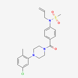 molecular formula C22H26ClN3O3S B4192381 N-allyl-N-(4-{[4-(5-chloro-2-methylphenyl)-1-piperazinyl]carbonyl}phenyl)methanesulfonamide 