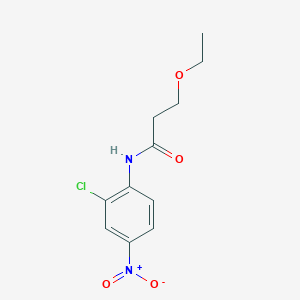 molecular formula C11H13ClN2O4 B4192383 N-(2-chloro-4-nitrophenyl)-3-ethoxypropanamide 