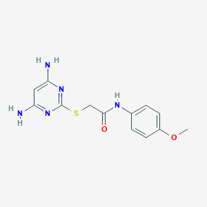 2-[(4,6-diaminopyrimidin-2-yl)sulfanyl]-N-(4-methoxyphenyl)acetamide