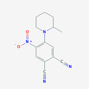 molecular formula C14H14N4O2 B4192392 4-(2-methyl-1-piperidinyl)-5-nitrophthalonitrile 