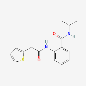 molecular formula C16H18N2O2S B4192445 N-isopropyl-2-[(2-thienylacetyl)amino]benzamide 