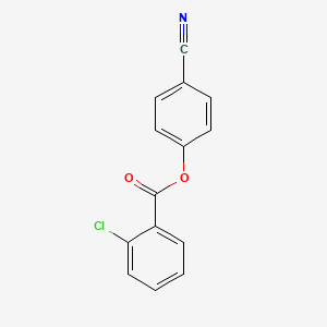 molecular formula C14H8ClNO2 B4192460 4-cyanophenyl 2-chlorobenzoate 