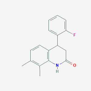 molecular formula C17H16FNO B4192463 4-(2-fluorophenyl)-7,8-dimethyl-3,4-dihydro-2(1H)-quinolinone 