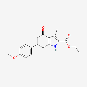 ethyl 6-(4-methoxyphenyl)-3-methyl-4-oxo-4,5,6,7-tetrahydro-1H-indole-2-carboxylate