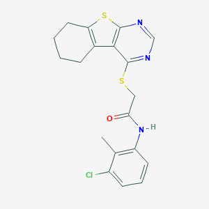 N-(3-chloro-2-methylphenyl)-2-(5,6,7,8-tetrahydro-[1]benzothiolo[2,3-d]pyrimidin-4-ylsulfanyl)acetamide