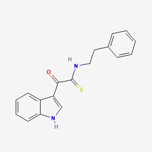 2-(1H-indol-3-yl)-2-oxo-N-(2-phenylethyl)ethanethioamide