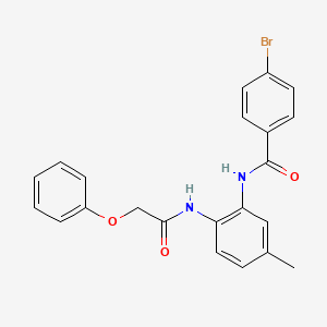 molecular formula C22H19BrN2O3 B4192483 4-bromo-N-{5-methyl-2-[(phenoxyacetyl)amino]phenyl}benzamide 