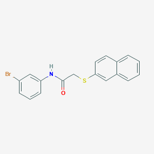 molecular formula C18H14BrNOS B4192525 N-(3-bromophenyl)-2-(2-naphthylthio)acetamide 