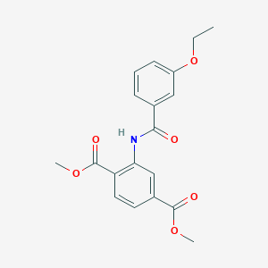 molecular formula C19H19NO6 B4192528 dimethyl 2-[(3-ethoxybenzoyl)amino]terephthalate 