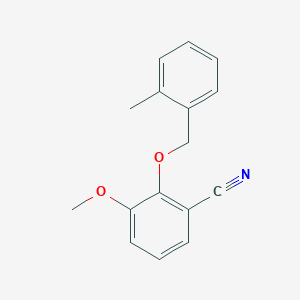 molecular formula C16H15NO2 B4192556 3-methoxy-2-[(2-methylbenzyl)oxy]benzonitrile 
