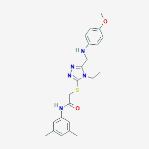 N-(3,5-dimethylphenyl)-2-({4-ethyl-5-[(4-methoxyanilino)methyl]-4H-1,2,4-triazol-3-yl}sulfanyl)acetamide