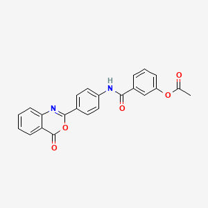 3-({[4-(4-oxo-4H-3,1-benzoxazin-2-yl)phenyl]amino}carbonyl)phenyl acetate