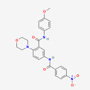 molecular formula C25H24N4O6 B4192574 N-(4-methoxyphenyl)-2-(4-morpholinyl)-5-[(4-nitrobenzoyl)amino]benzamide 