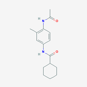 molecular formula C16H22N2O2 B419260 N-[4-(acetylamino)-3-methylphenyl]cyclohexanecarboxamide 