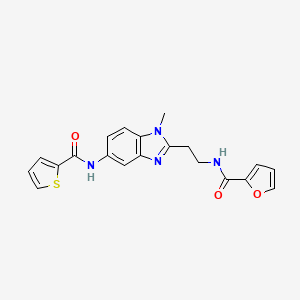 molecular formula C20H18N4O3S B4192612 N-(2-{1-methyl-5-[(2-thienylcarbonyl)amino]-1H-benzimidazol-2-yl}ethyl)-2-furamide 