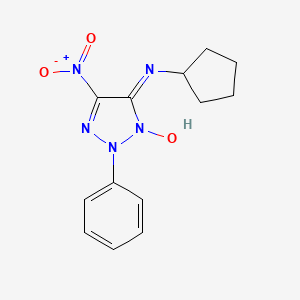 molecular formula C13H15N5O3 B4192641 N-cyclopentyl-5-nitro-2-phenyl-2H-1,2,3-triazol-4-amine 3-oxide 