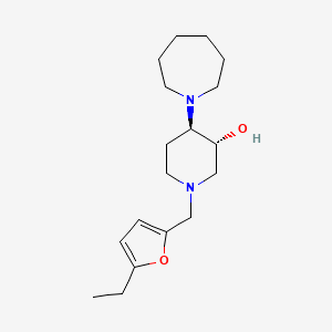(3R*,4R*)-4-(1-azepanyl)-1-[(5-ethyl-2-furyl)methyl]-3-piperidinol
