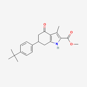 molecular formula C21H25NO3 B4192645 methyl 6-(4-tert-butylphenyl)-3-methyl-4-oxo-4,5,6,7-tetrahydro-1H-indole-2-carboxylate 