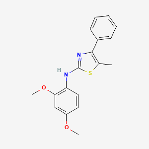 molecular formula C18H18N2O2S B4192651 N-(2,4-dimethoxyphenyl)-5-methyl-4-phenyl-1,3-thiazol-2-amine 
