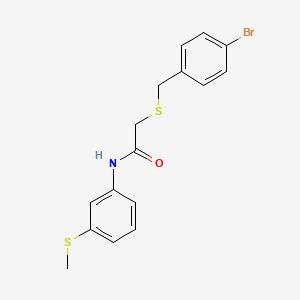 2-[(4-bromobenzyl)thio]-N-[3-(methylthio)phenyl]acetamide