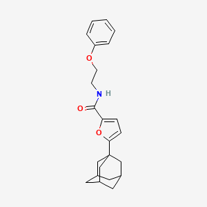 molecular formula C23H27NO3 B4192665 5-(1-adamantyl)-N-(2-phenoxyethyl)-2-furamide 