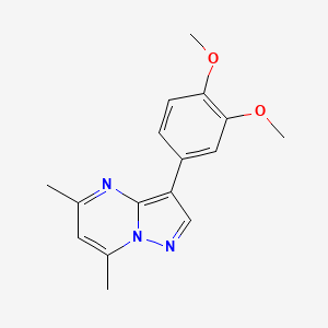 molecular formula C16H17N3O2 B4192671 3-(3,4-dimethoxyphenyl)-5,7-dimethylpyrazolo[1,5-a]pyrimidine 