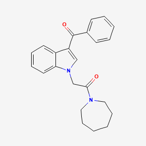 molecular formula C23H24N2O2 B4192684 {1-[2-(1-azepanyl)-2-oxoethyl]-1H-indol-3-yl}(phenyl)methanone 