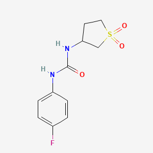 molecular formula C11H13FN2O3S B4192702 N-(1,1-dioxidotetrahydro-3-thienyl)-N'-(4-fluorophenyl)urea 