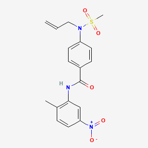 molecular formula C18H19N3O5S B4192764 4-[allyl(methylsulfonyl)amino]-N-(2-methyl-5-nitrophenyl)benzamide 