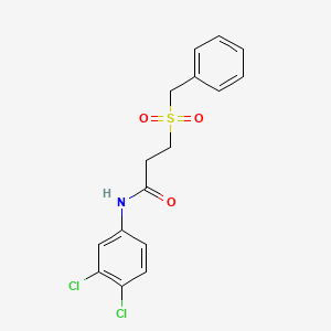 molecular formula C16H15Cl2NO3S B4192783 3-(benzylsulfonyl)-N-(3,4-dichlorophenyl)propanamide 