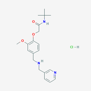 molecular formula C20H28ClN3O3 B4192791 N-(tert-butyl)-2-(2-methoxy-4-{[(3-pyridinylmethyl)amino]methyl}phenoxy)acetamide hydrochloride 