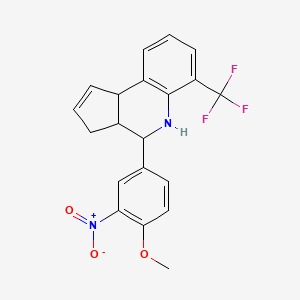 molecular formula C20H17F3N2O3 B4192817 4-(4-methoxy-3-nitrophenyl)-6-(trifluoromethyl)-3a,4,5,9b-tetrahydro-3H-cyclopenta[c]quinoline 