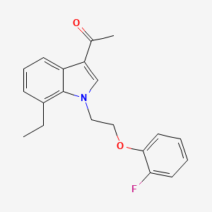 molecular formula C20H20FNO2 B4192826 1-{7-ethyl-1-[2-(2-fluorophenoxy)ethyl]-1H-indol-3-yl}ethanone 
