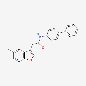 molecular formula C23H19NO2 B4192833 N-4-biphenylyl-2-(5-methyl-1-benzofuran-3-yl)acetamide 
