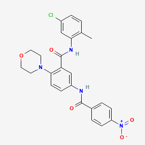 molecular formula C25H23ClN4O5 B4192847 N-(5-chloro-2-methylphenyl)-2-(4-morpholinyl)-5-[(4-nitrobenzoyl)amino]benzamide 